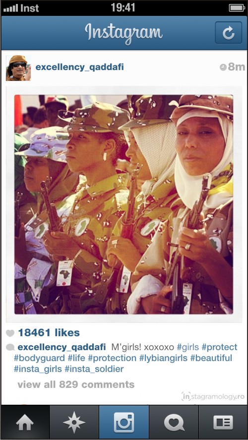 qaddafi instagram