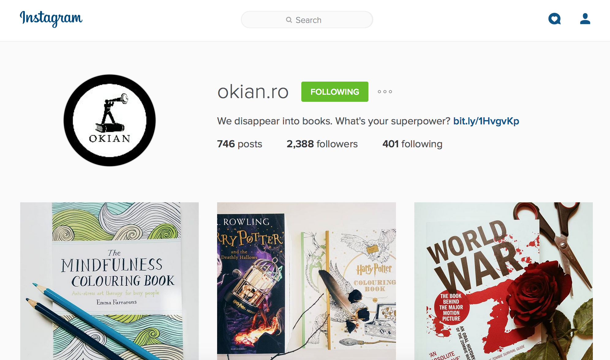 Relatia dintre Okian si Instagram